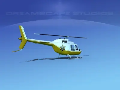 Bell 206 Sheriff Department 3D model