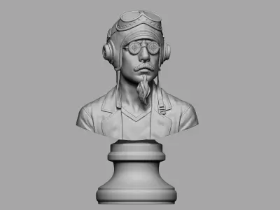 Pilot Bust 3D print model