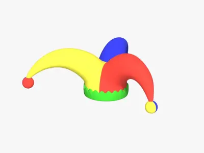 Cartoon clown hat 3D model