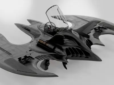 1989 Batwing Low-poly 3D model