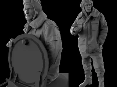 Tank Crew 35 120mm scale 3D print model