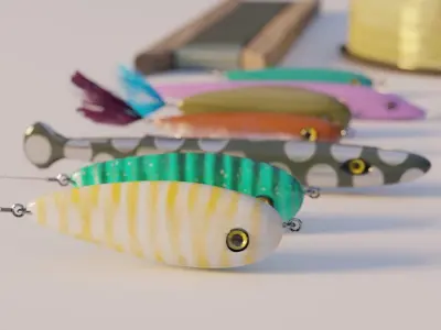 Fishing tackle pack 3D model