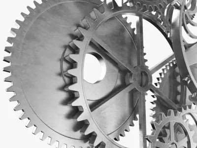 Gear Set metal gears 3D model