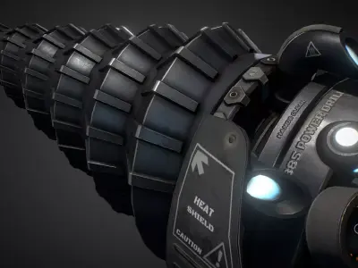 Berserker Drill Low-poly 3D model