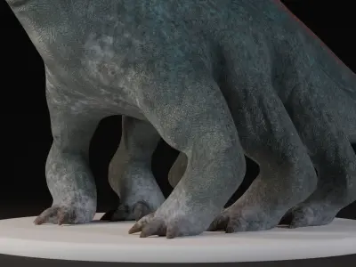 Dinosaur Diplodocus  Argentinosaurus  6 legged 3D model