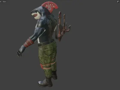 Killer Shark Low poly Free low-poly 3D model