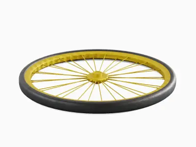 Bicycle Tire 04 Low-poly 3D model
