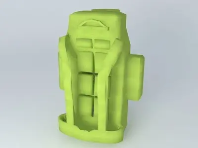 Backpack plastic container 3D model