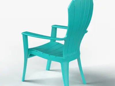 Plastic Garden Chair - Subdivision geometry Low-poly 3D model
