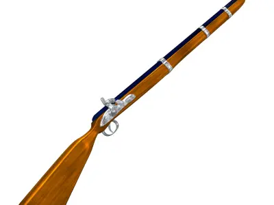 Cap-N-Ball Rifle FBX OBJ 3D model