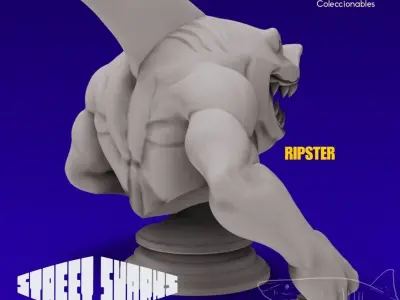 Street Shark - Ripster -  Animated Series 3D print model purchase