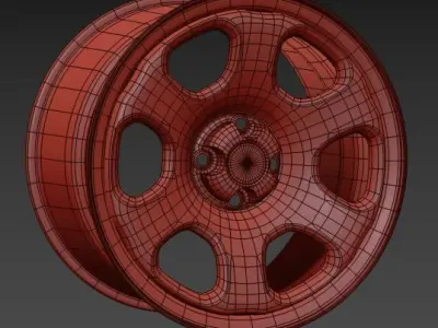 Generic steel rim  3D model