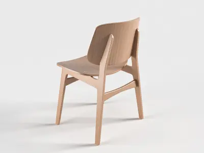Soborg Wood Chair Free 3D model