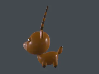 Impala cartoon Rigged model Low-poly 3D model