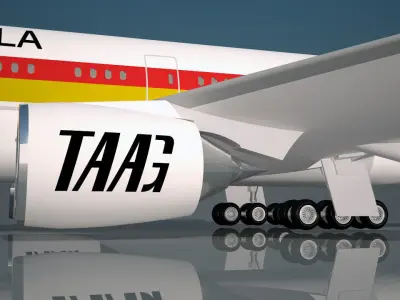Angola Airlines 777-300ER 3D model