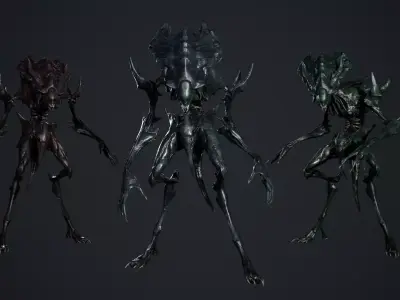 Alien Monster 6 Low-poly 3D model