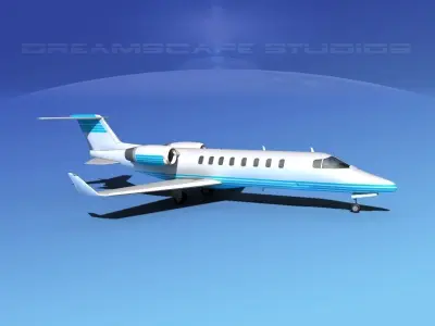 LearJet 45 V06 3D model