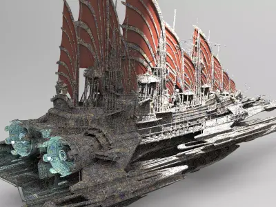 Slender Queen Airship 1 3D model