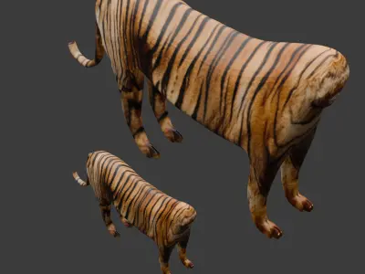 Low Poly Tiger 3D model Low-poly 3D model