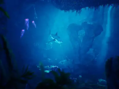 Underwater World  70 Assets Low-poly 3D model