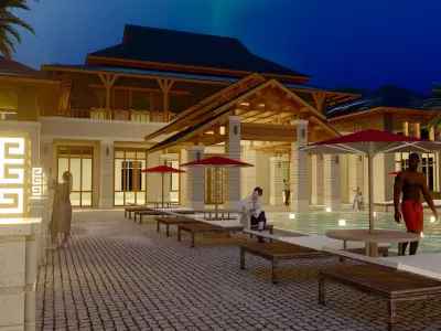 LUMION SCENE CLUB HOUSE 24 Free 3D model