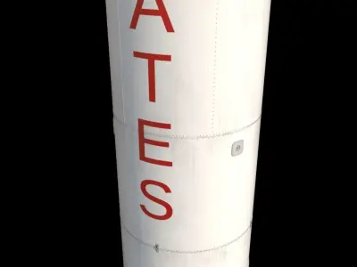 High quality 3d model Mercury-Redstone rocket 3D model