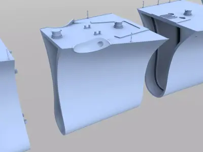 Battleship RN Roma Hull - Commercial license - 1-200 scale 3D print model