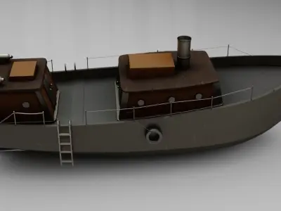 Super Boat Low-poly Low-poly 3D model