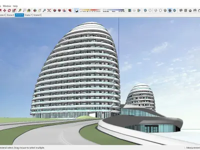 Sketchup Hotel H5 3D model