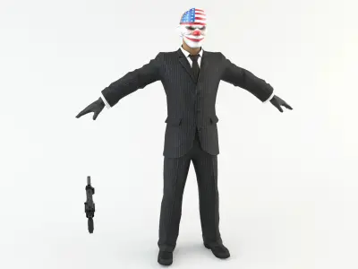 Robbers Pack Low-poly 3D model