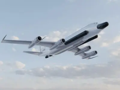 RC-135D Style Military Jet - Custom 1950s Transport Low-poly 3D model