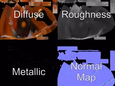 Brown Spider model pack Low-poly 3D model