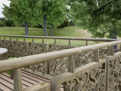 Terrace Fence 3D model