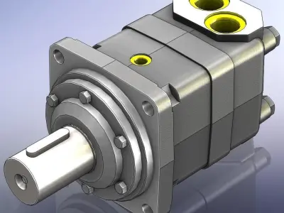 Hydraulic Orbital Motor SAUER DANFOSS OMV STD FLANGE Free 3D model
