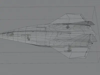 Lockheed SR-72 Darkstar Low-poly 3D model