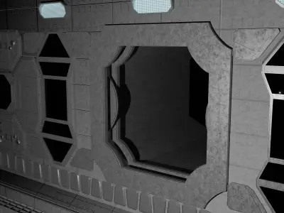 Make your own space station - Extended Detailed set Low-poly 3D model