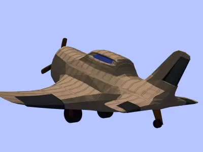 Low Poly Air plane Low-poly 3D model