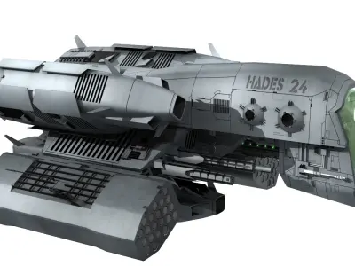 Cerberus Space Drone Low-poly 3D model