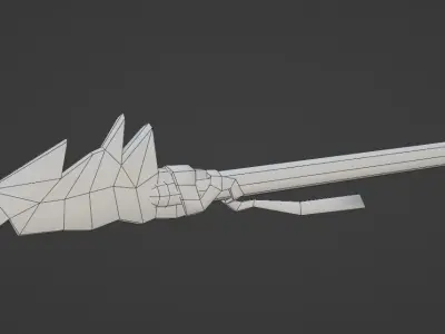 Makeshift Spear Low-poly 3D model