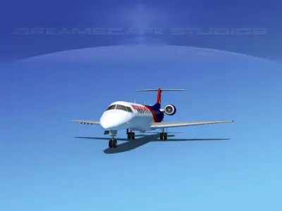 Embraer ERJ-145 Mercury Charter 3D model