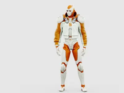 CYBORGTOPIA B-4  Rigged for Unreal Engine - Unity - MIXAMO 3D model