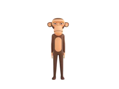 Character174 Rigged Monkey 3D model