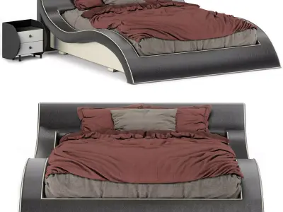 Leather Bed no 2 Free 3D model