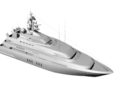 48 Meter Superyacht 3D model