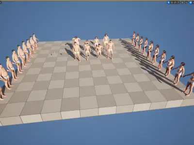 Tactical Gloves 14 - All MH Bodies and UE5 Skeletons - Rigged Low-poly 3D model