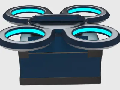 Package Delivery Sci Fi Drone 3D model