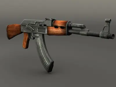 AK-47 ak - rifle 3D model 8