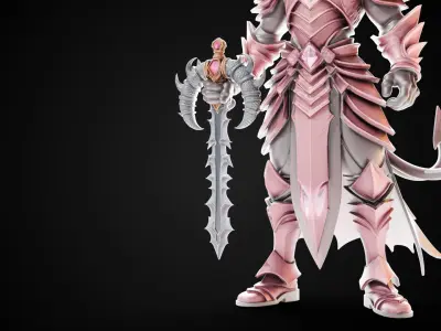 Stylized Sword - Dragonbane Greatsword Doomhorn - Game Ready 3D model