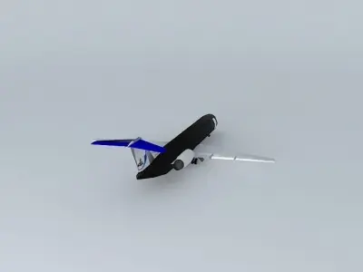 Naft Airlines Fokker 100 Free 3D model