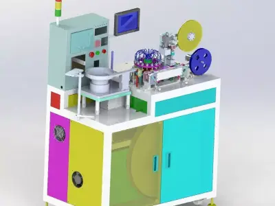 Small product packaging machine Low-poly 3D model